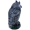 Large Realistic Owl Decoy Rotating Head Weed Pest Control Crow Scarecrow ME