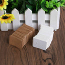 100Pcs Blank Earrings Ear Studs Tags Kraft Paper Display Card Hanging Jewel