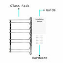 Under Cabinet Stemware Wine Glass Holder Storage Rack 2.17 Inch Deep