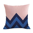 Decorative Throw Pillow Covers Modern Simple Geometric Style Cotton Linen B