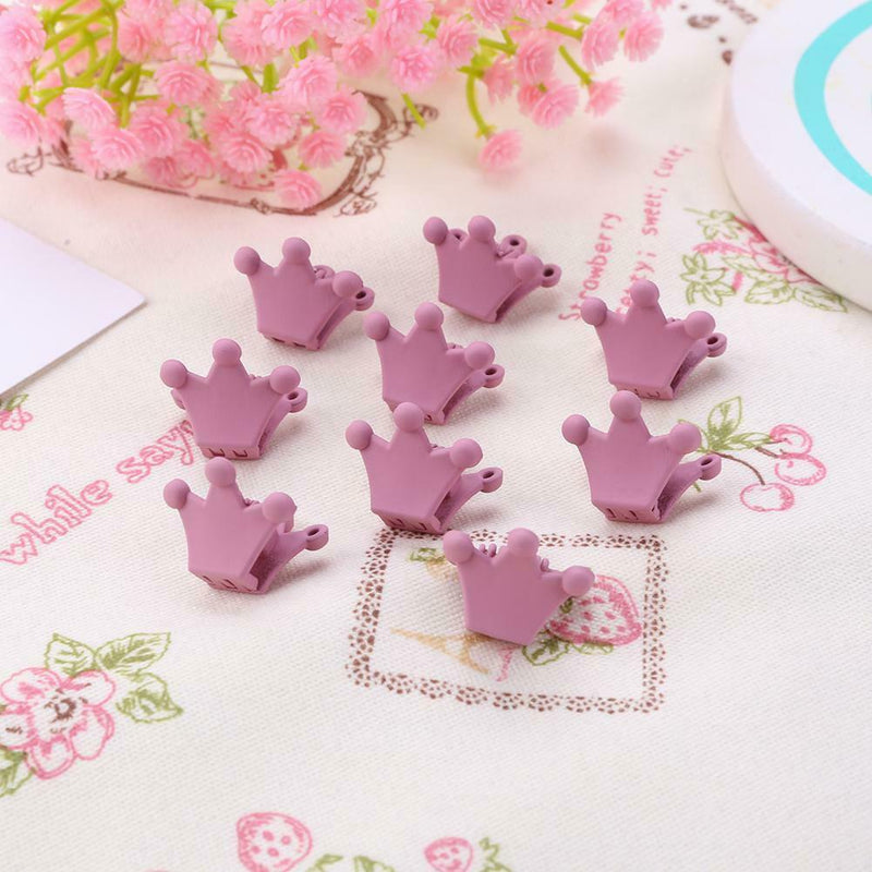 10pcs Crown Hair Clips Children Girls Claw Barrettes Mini Jaw Hairpin (09) A