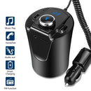Cup Car Charger 2 USB 3.5mm Bluetooth Handsfree Call MP3 FM Transmitter Receiver