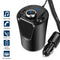 Cup Car Charger 2 USB 3.5mm Bluetooth Handsfree Call MP3 FM Transmitter Receiver