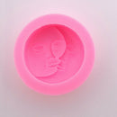 2pcs Sun Moon Face Silicone Cake Chocolate Mould Fondant Soap Mold Craft