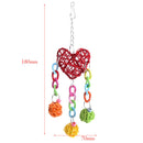 Bird Toys Parrot Conures Macaw Cockatoo Cockatiel Chewing Colorful Rattan Balls