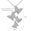 Butterfly Rhinestone Pendant Necklace Fashion Women Statement Chain Choker