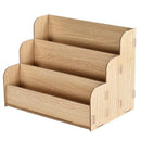 Diy Desktop A4 Wooden File Rack Multifunctional Creative Finishing Office S