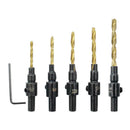 5PCS HSS Countersink Drill Bit Set Screw Woodworking Chamfer Tool Quick Change