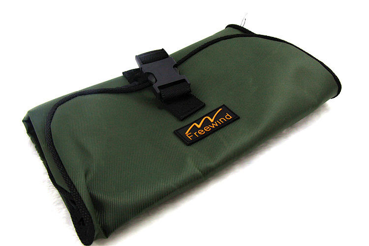 Outdoor Travel Picnic Sports Portable Folding Toiletry Bag Army Green Unisex