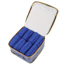 12Pcs Deep Blue Hair Rollers Sleep Styler Kit Long Cotton Curlers Diy Styli
