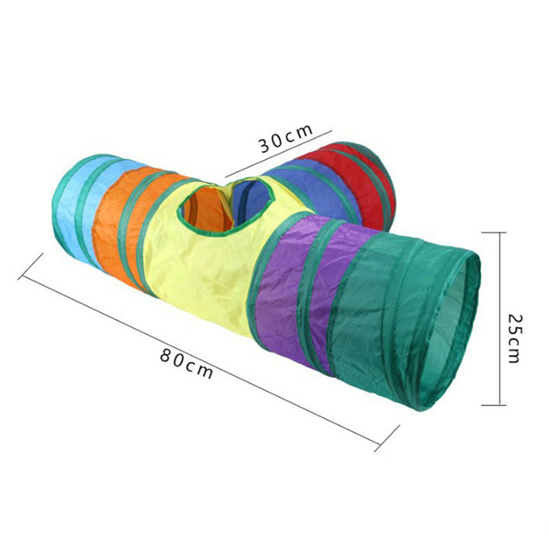 Cat Tunnel Crawl Tube Pop Up Peek Rabbit Small Dog Tunnels Hanging Ball