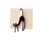 Fashion Jewelry Enamel Cute Cat Collar Brooch Pin Women Party Gift Black
