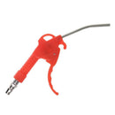Spring Loaded Trigger Bent Tube Nozzle Air Blow Gun Red Dust Cleaner w/ Adapter