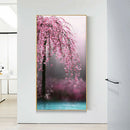 45x85cm Pink Flower Tree Diamond Painting Full Round Drill Cross Stitch Kit A