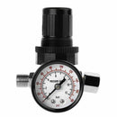1/4" Air Pressure Regulator Reducer 12Bar 180 PSI Spray Gun Pressure Valve Gauge