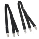 1Pair Y Men Shirt Stays Garter Straight Suspender Elastic Adjustable Metal Clip-