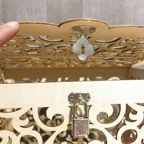 Mr & Mrs Wedding Gift Card Box Wooden Wedding Invitation Card Box Card Sign D6T8