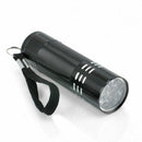 Black Mini Aluminum UV ULTRA VIOLET 9 LED FLASHLIGHT BLACKLIGHT Torch Light Lamp