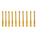 10pcs 6mm Carbide Ceramic Tile Glass mirrors Marble Drill Crossed Spear Head