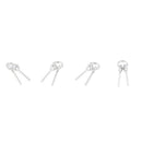 4 Packs Awning Tent Poles Rings With 2 Pins Compatible For Outdoor Travel