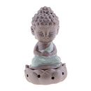 Ceramic Little Monk Statue Smoke Incense Burner Holder Buddhism Style