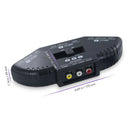 Audio Video AV Adapter Converter 3-Way RCA Switch Box Output Devices PS2 t WWS