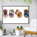Art Drill Painting Kit 5D Full Round Color Flower Owl Diamond DIY Picture