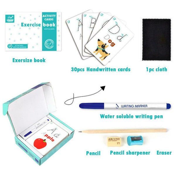 Alphanumeric Writing Cognitive Card Erasable Practice Handwritten Card (1)