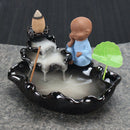 Little Monk Backflow Incense Burner Home Decoration Creative Ceramic Cone W J1A8