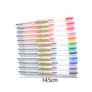 12 Color Gel Pen Set Art Glitter Pens Neon Coloring Ink Painting Craft 0.5mm