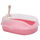 Pet Dog Toilet Bedpan Cat Litter Box Semi-Closed Sand Basin Cat Dog Tray Te
