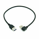 0.4m Right Angled 90 Degree USB 3.0 A Type Male to Straight A Type Male Dat