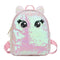 Eyes Print Small Backpacks Women Sequins Shoulder School Bags (Light Pink)