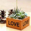Square Wooden Succulent Plant Flower Bed Pot Box Garden Planter Home Storag O3M2