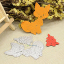 2Pcs Christmas Tree Cat Cutting Dies Stencil DIY Scrapbooking Album Craft Card