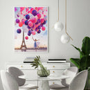 Frameless Painting By Numbers DIY Romantic Balloon Hand Painted Oil Picture