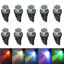 10X T10 W5W 194 168 501 LED Multi-color Red Green Blue flash CAR LIGHT BULBS 12V