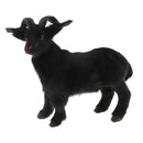 Chinese Mascot Lucky Animal Zodiac Sheep Lamb Goat Statue Plush Toys Black