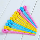 10x Silicone Food Bag Sealing Ties Pocket Clip Beam Port Cable Twist Tie Zi S8M2