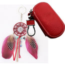 Feather Bead Dream Catcher Bag Purse Clutch Keyring Key Chain Ring Keychain