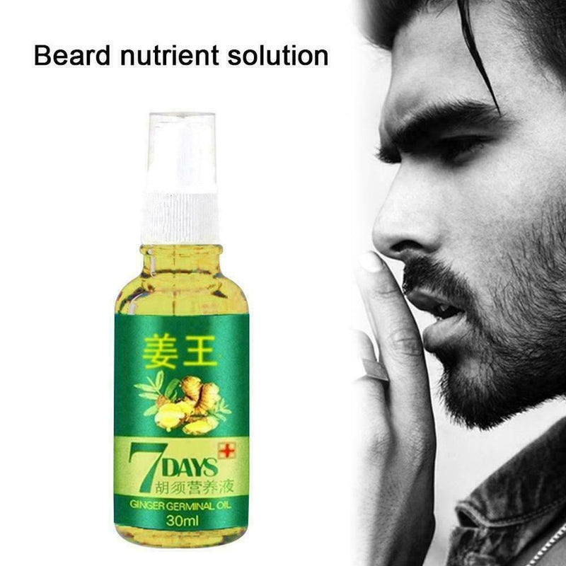 New Men Natural Facial Hair Growth Treatment Grow Mustache Eyebrows Beard F S4B2