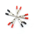 5Pcs 50mm Plastic Durable Handle Test Probe Metal Alligator Clips FT
