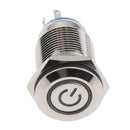 16mm Metal Latching Pushbutton Switch 1NO1NC SPDT ON/OFF with 12V Red LED