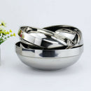 Stainless Steel Bowl For Noodle Udon Ramen Rice Double Insulated Dish 21cm