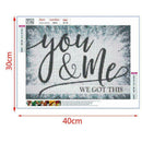 4 Pack You and Me DIY 5D Diamond Painting Kits Full Drill Cross Stitch Decor