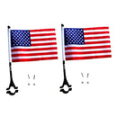 2x Universal Mini National Flags for Bike Scooter Motorcycle Handlebar