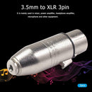 3Pin XLR Female to 3.5mm Jack TRS Female Socket Audio Adapter for Headphone Mic