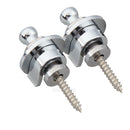 2PCS Chrome Guitar Bass Strap Locks for Fender Gibson