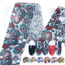 10pcs/set Colorful Holographic Starry Transfer Nail Stickers Flower Nail Foil ME
