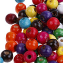 100Pcs wooden beads round ball spacer beads kid's DIY for jewelry making 9*1 â„–[